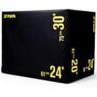 ZIVA 3-in-1 Plyometric Box - High Density PE Foam with No-Slip PVC Cover - Box Jump Exercise Equipment for Workout, Crossfit