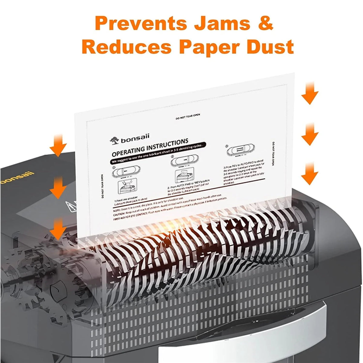Bonsaii Paper Shredder Sharpening & Lubricant Sheets,24-Pack (8.7 x 7.9 inch/Piece)