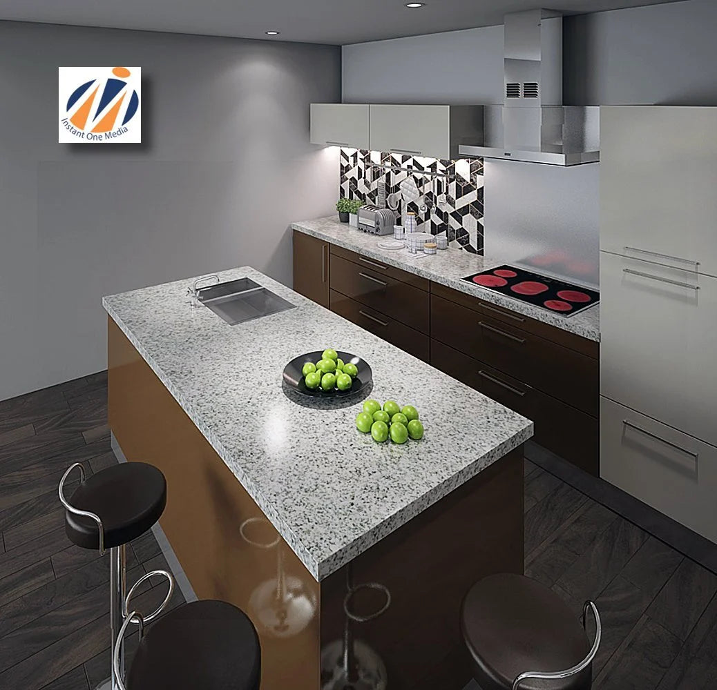 Instant Granite Countertop Vinyl Laminate Sheet - Peel & Stick - Durable Self-Adhesive Paper Roll Resists Heat, Stains, Water