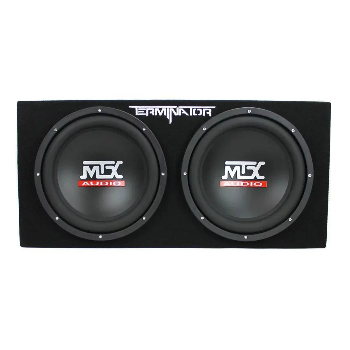 MTX TNE212D 12-Inch Dual Loaded Subwoofer Enclosure 2-Pack With Planet Audio AC1500.1 Amplifiers 2-Pack And Soundstorm AKS8 Wiring Kit