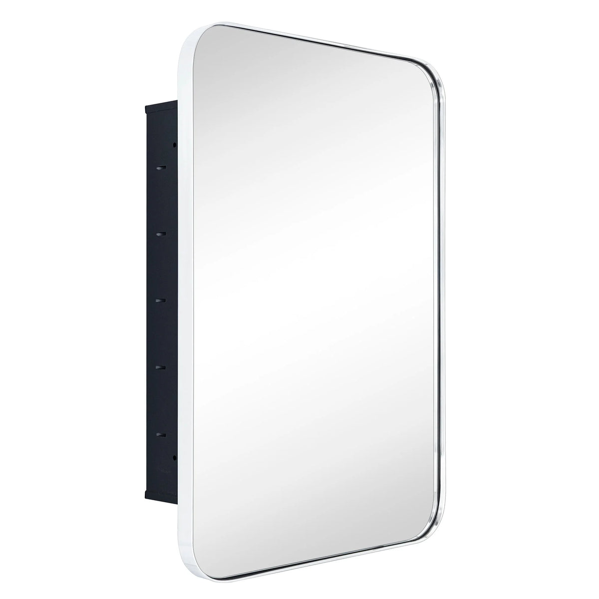 TEHOME WH Recessed Framed Medicine Cabinet with Mirror and Adjustable Shelves 16" x 24" - Chrome