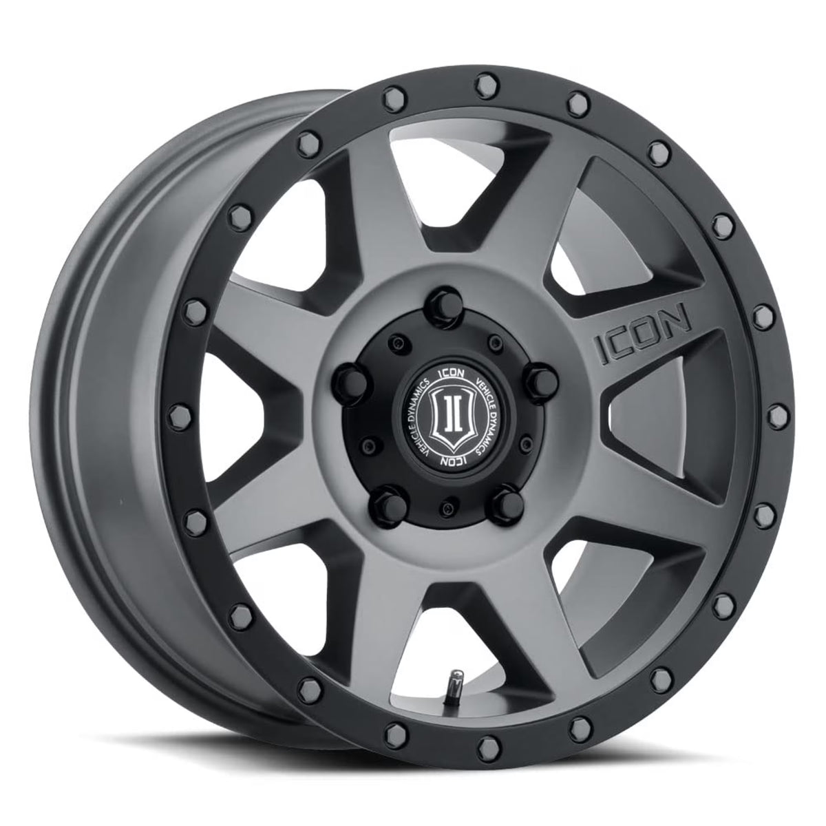 Icon Vehicle Dynamics 1818905560TT ICON ALLOYS REBOUND TITANIUM -18 x 9/5 x 150/25MM/6IN BS Fits select: 2007-2021 TOYOTA TUN