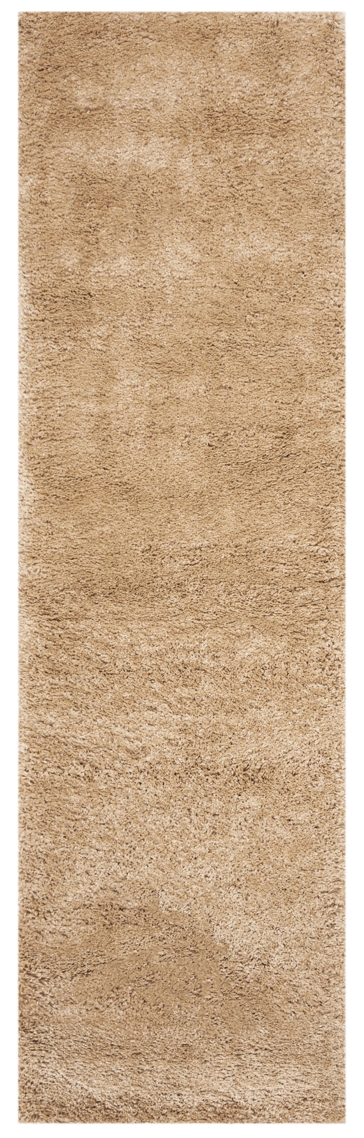 SAFAVIEH Colorado Tarek Solid Shag Runner Rug, Champagne, 2'3" x 8'