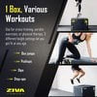 ZIVA 3-in-1 Plyometric Box - High Density PE Foam with No-Slip PVC Cover - Box Jump Exercise Equipment for Workout, Crossfit