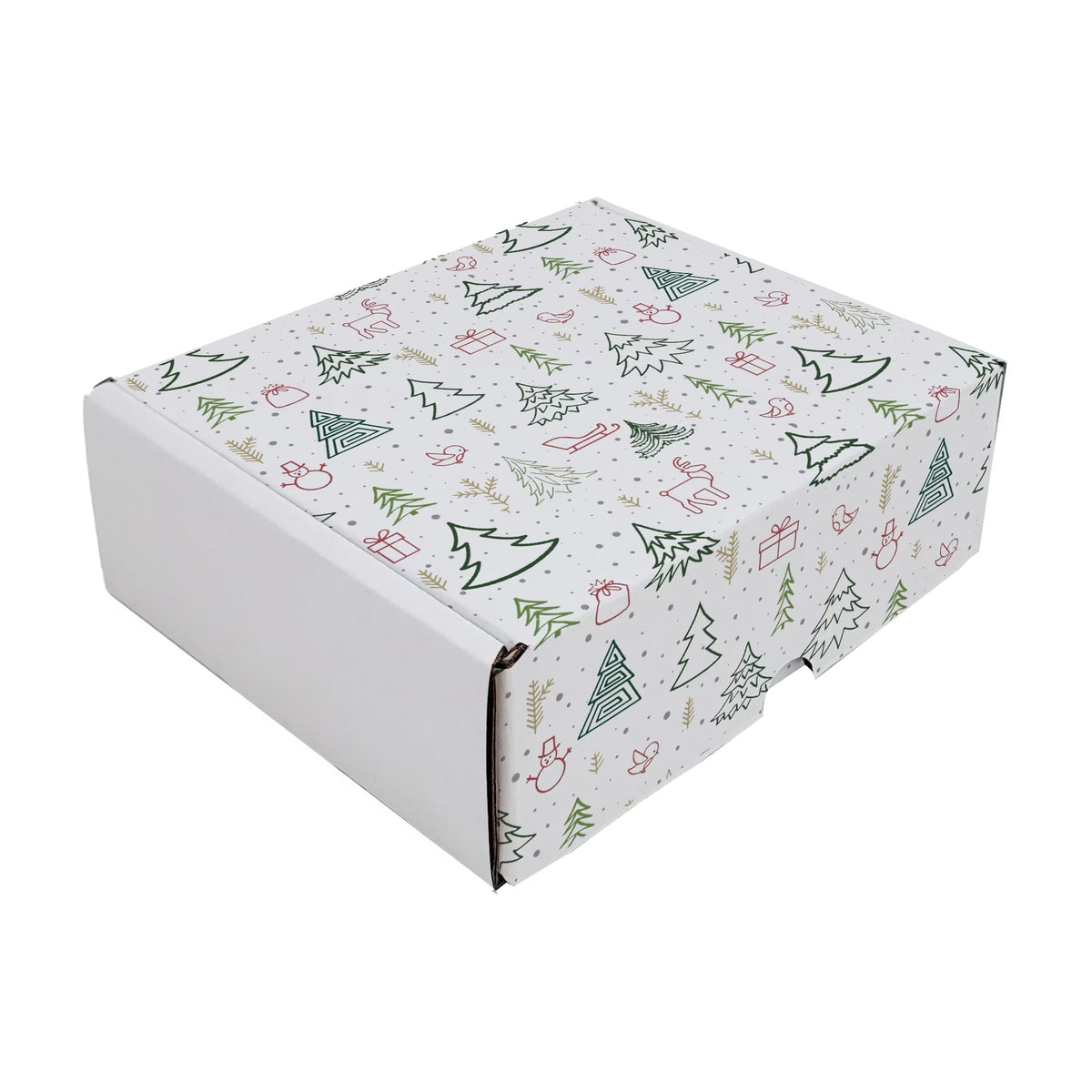Ucanpack Christmas Packing Boxes 11 x 7 x 3" - 50 Pack Winter Forest Printed Holiday Boxes - Holiday Shipping Box Made In USA
