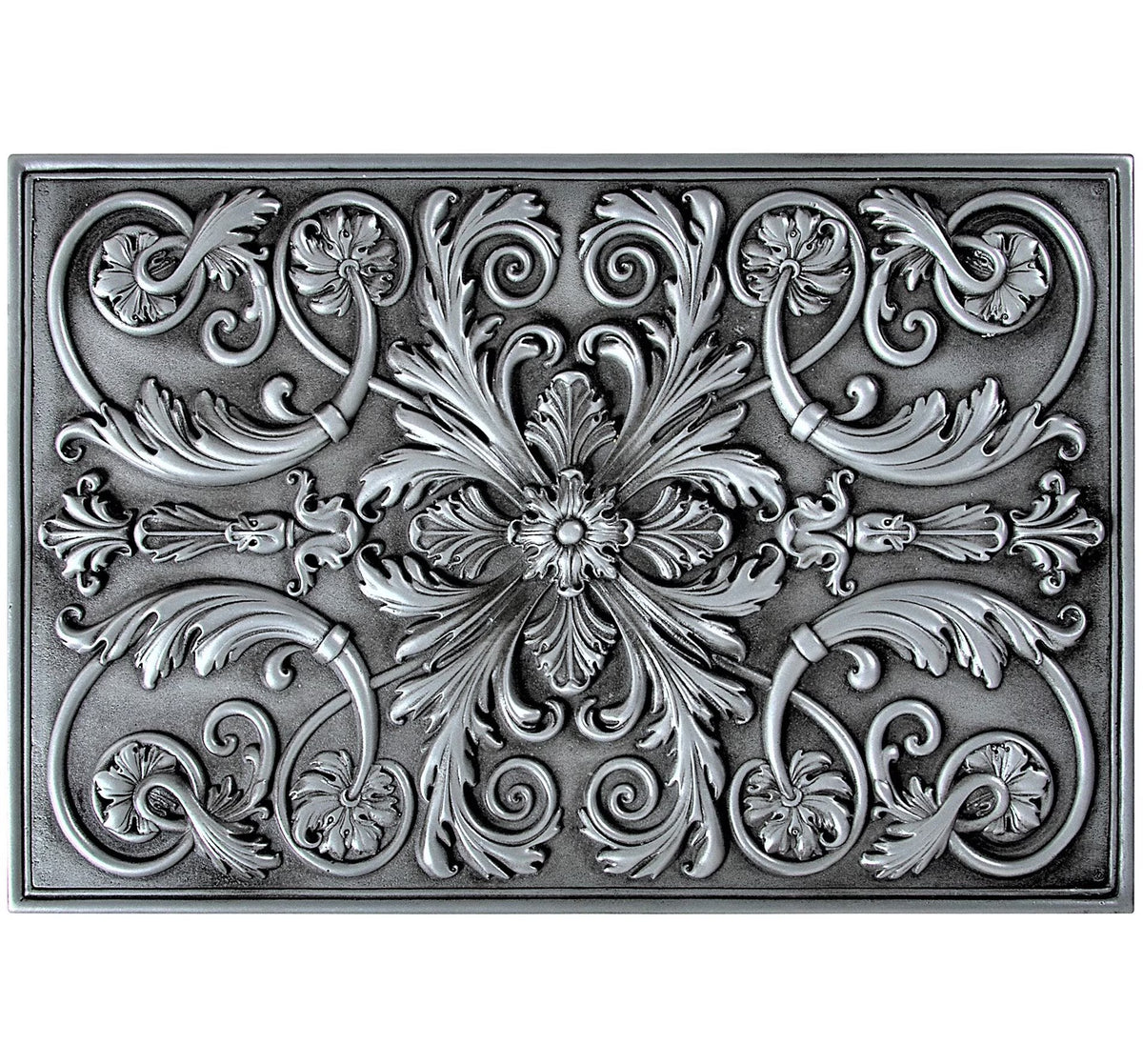 Backsplash Tile for Kitchen and Fireplace Royal 12 x 18 Metal Mural Pewter Nickel