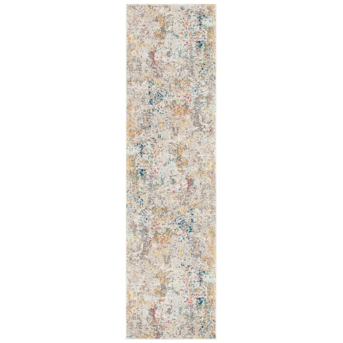SAFAVIEH Madison Nita Abstract Runner Rug, Grey/Gold, 2'2" x 20'