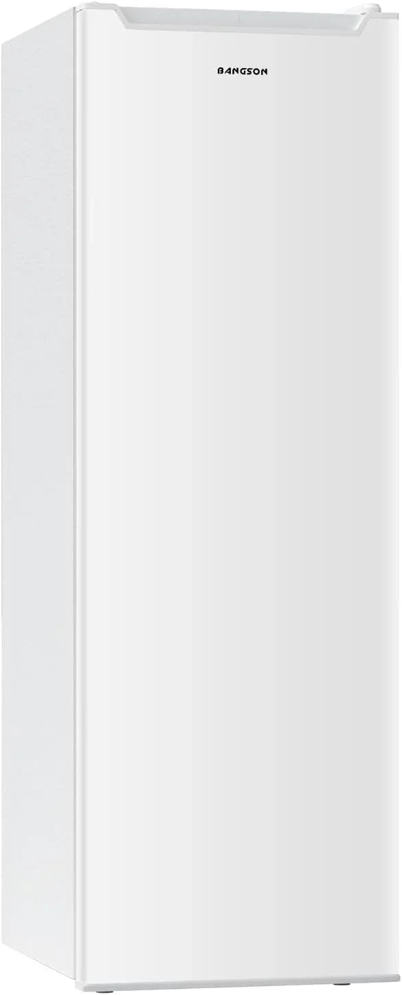 BANGSON Upright Freezer, 7.0 Cu.ft Stand Up Freezer, Convertible Upright Freezer/Refrigerator, Single Door for Kitchen,Garage, Office, Apartment, Silver
