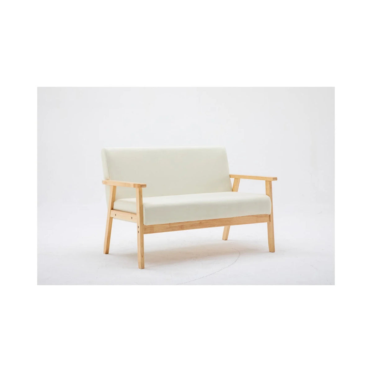 Lilola Home Bahamas Beige Linen Fabric Loveseat