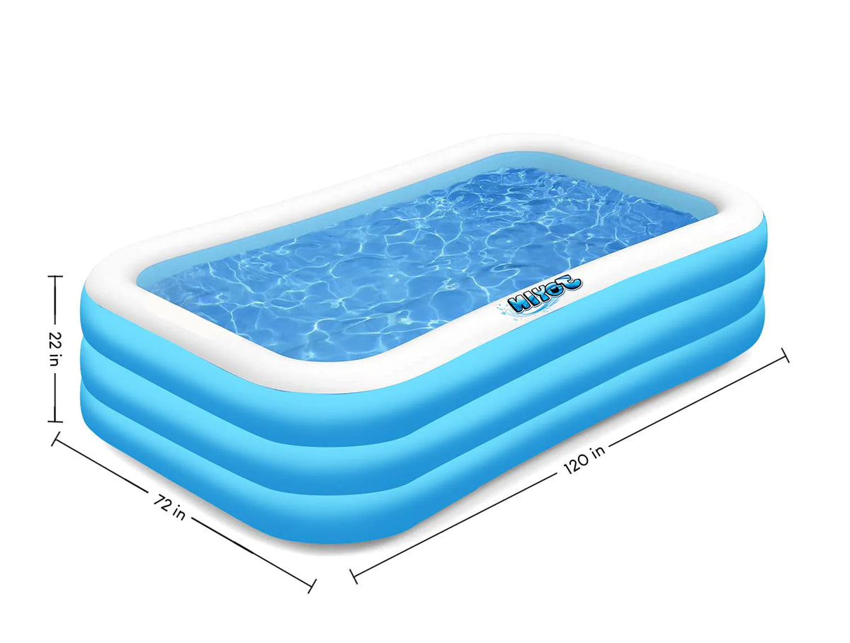 Joyin 120" Inflatable Family Swimming Pool 120" X 72" X 22" Full-Sized Inflatable Lounge Pool for Baby, Kiddie, Kids, Adult,