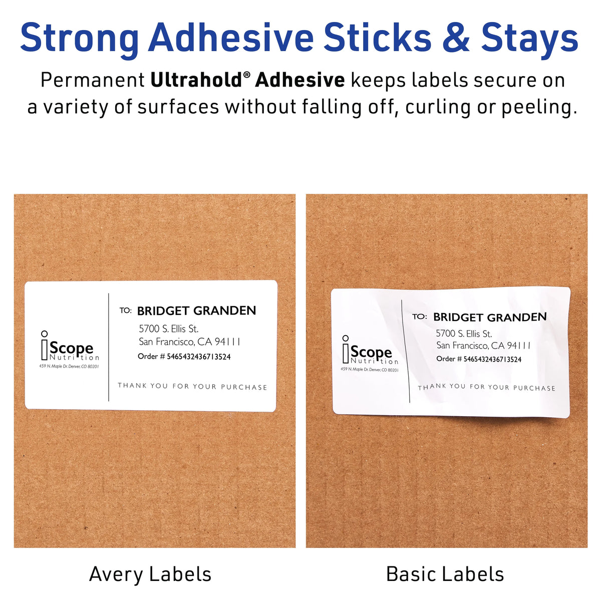 Avery 5-1/2" x 8-1/2" Labels, Ultrahold, 1,000 Labels (95526)