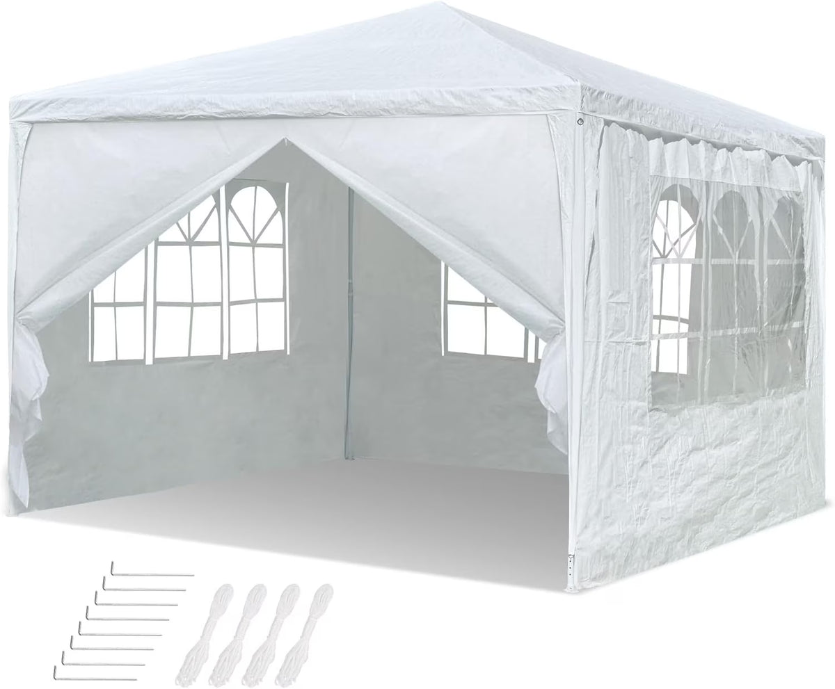 10' x 10' Outdoor Wedding Party Tent 4 Sidewalls, Blue