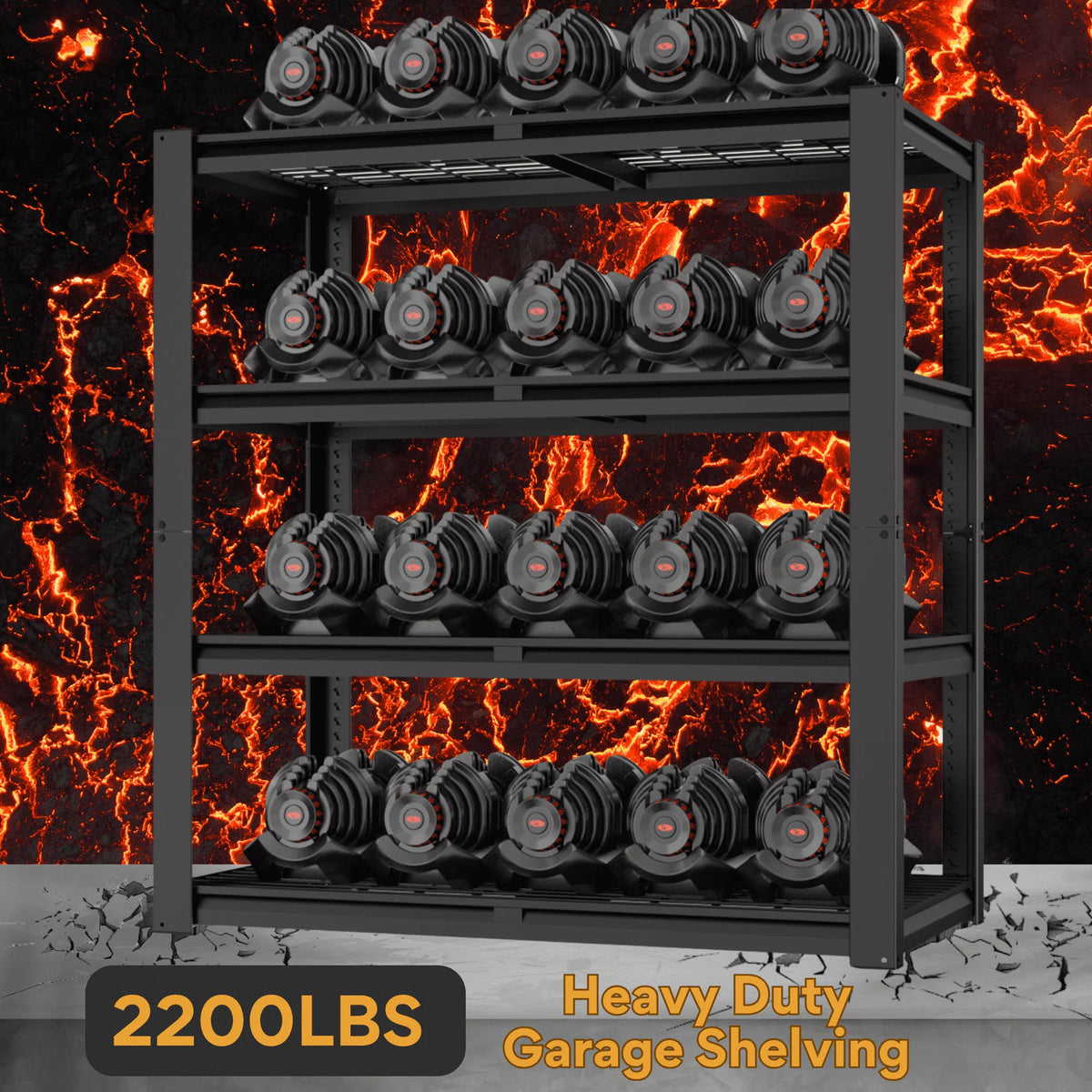 TrumanPick 2200LBS Metal Storage Shelves 40"W x 20"D x 59"H Garage Shelving Units Adjustable Storage Rack Heavy Duty Industri