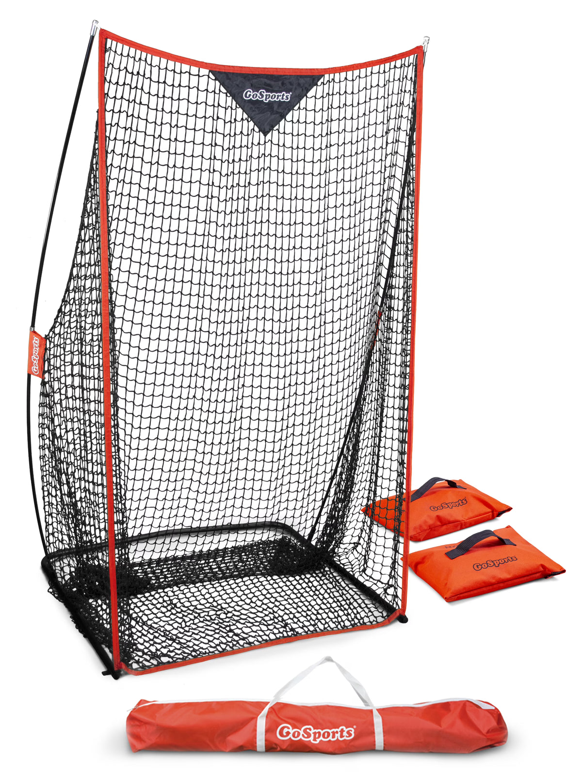 GoSports Football 7' x 4' Kicking Net - Ultra-Portable Design with Weighted Sand Bag