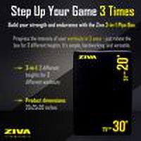 ZIVA 3-in-1 Plyometric Box - High Density PE Foam with No-Slip PVC Cover - Box Jump Exercise Equipment for Workout, Crossfit