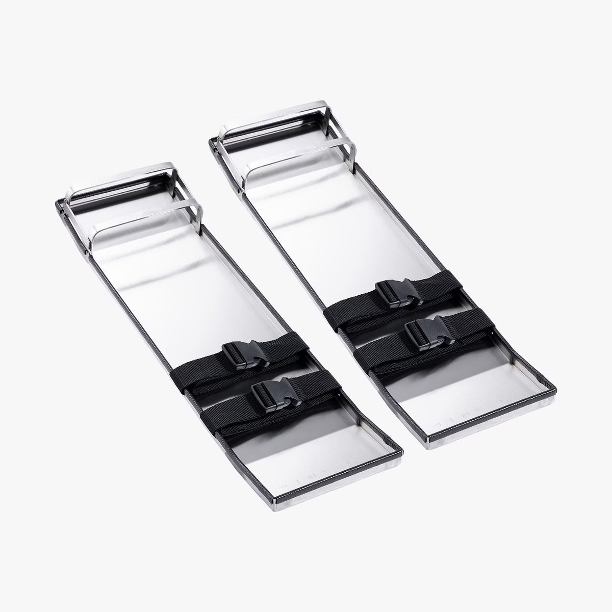 KFFKFF 28" x 8" Concrete Slider Knee Board Stainless Steel Slide Board with Straps
