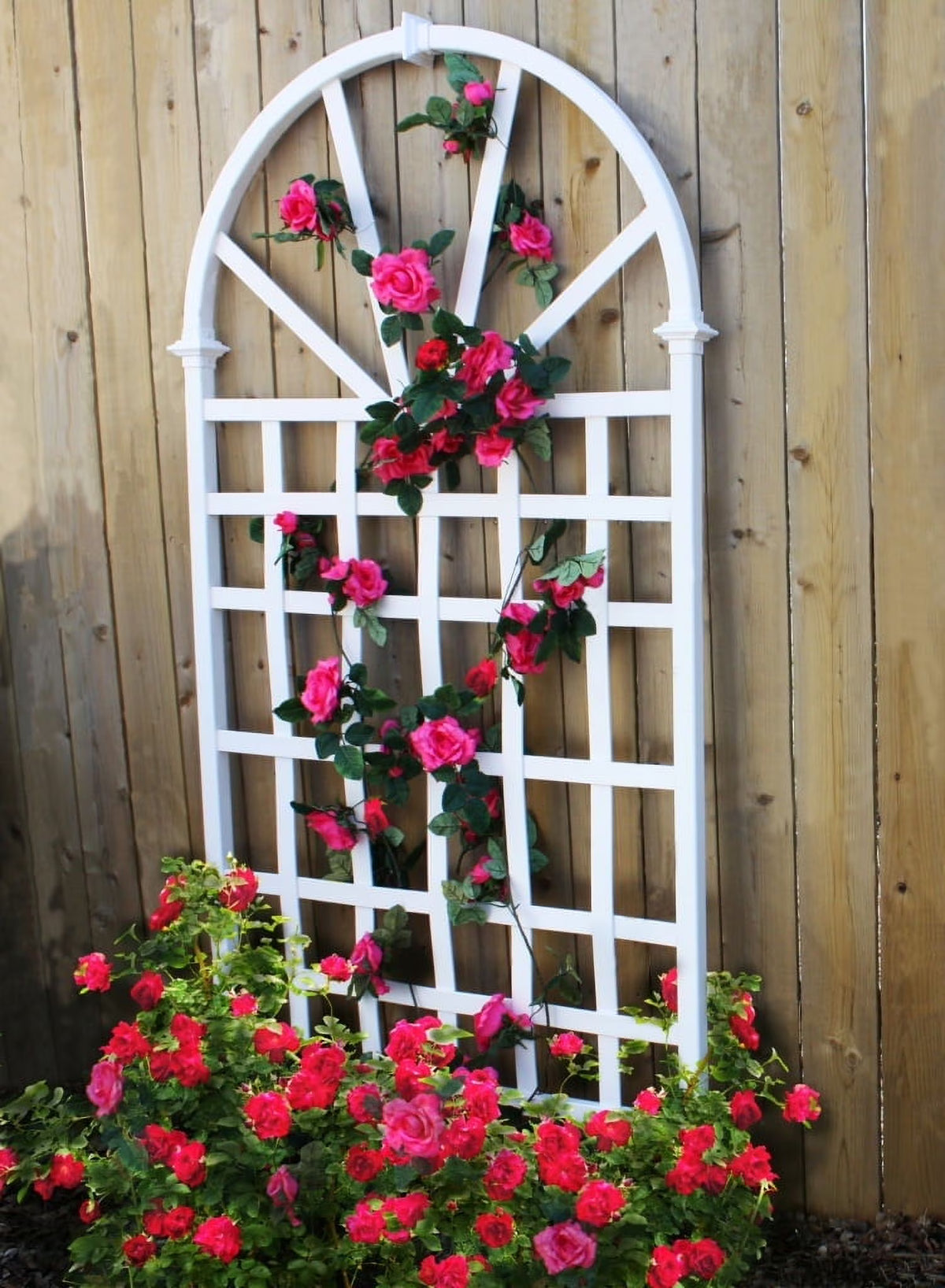 Vita 39"L x 77"H Athens Vinyl Trellis, White, VA68202