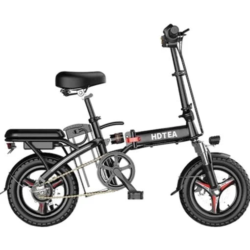 Folding Electric Bike 250W, 14 Inch, LCD Display, Removable Battery, Dual Disc Brake, Black