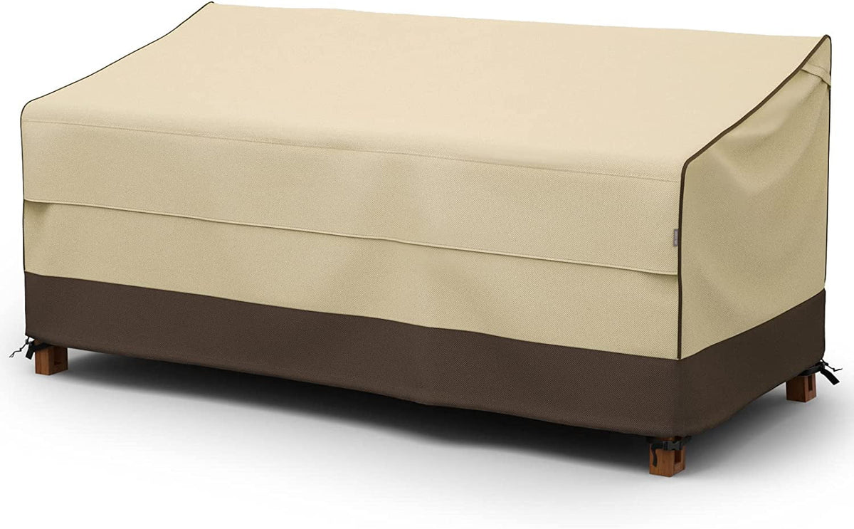 Waterproof Outdoor Couch Cover, 600D Heavy Duty 3-Seater Patio Sofa Cover, 80-Inch Patio Furniture Covers with Large Air Vent