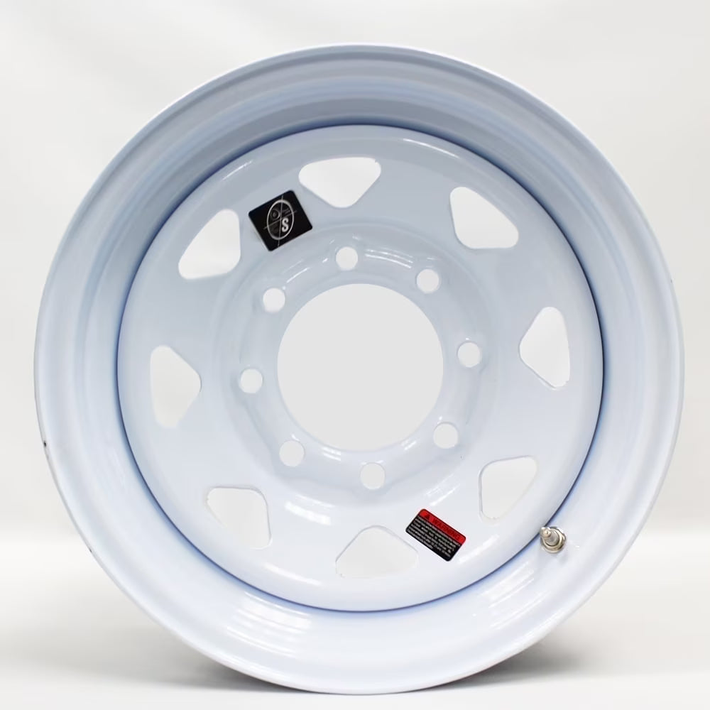 16" x 6" White Spoke Trailer Wheel 8-6.5" Bolt Cirlce