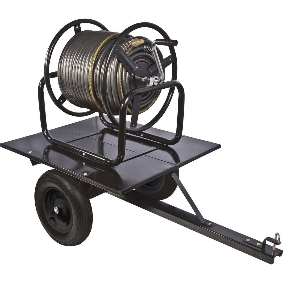 Ironton Trailered Garden Hose Reel, Holds 5/8in. x 400ft. Hose