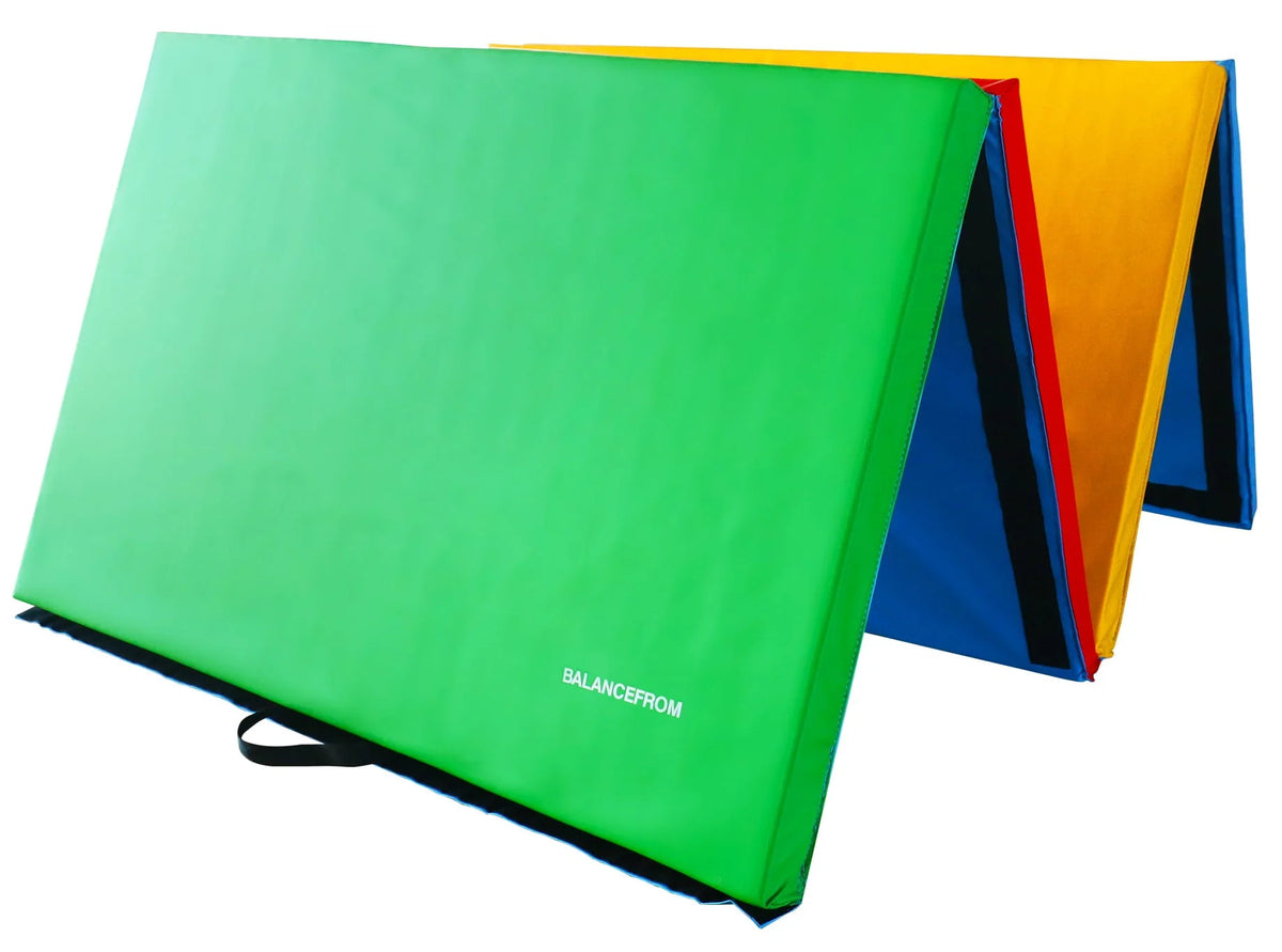 BalanceFrom All-Purpose 4 Ft. x 10 Ft. x 2 In. Extra Thick High Density Anti-Tear Gymnastics Flooring Gym Folding Exercise Ae