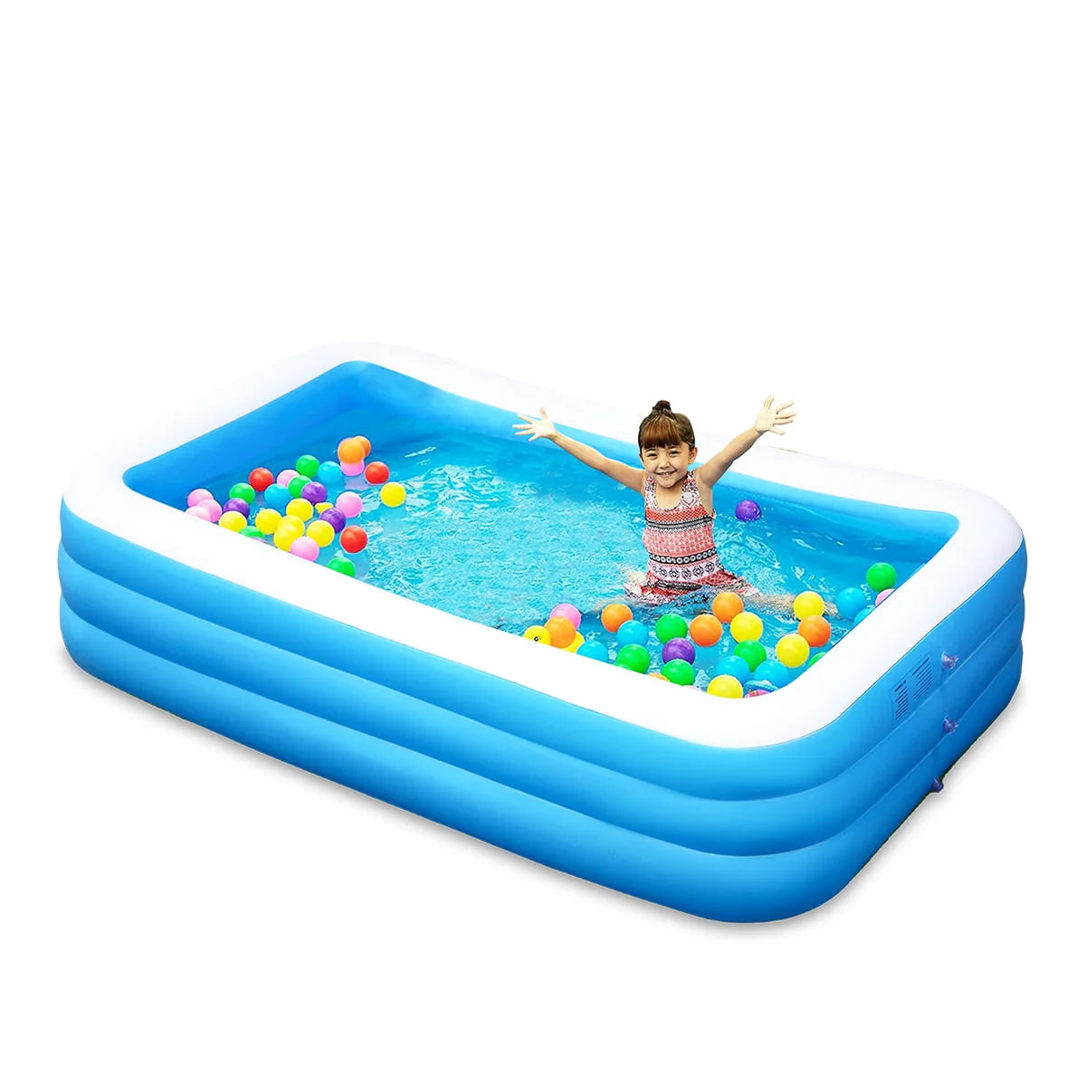 Joyin 120" Inflatable Family Swimming Pool 120" X 72" X 22" Full-Sized Inflatable Lounge Pool for Baby, Kiddie, Kids, Adult,