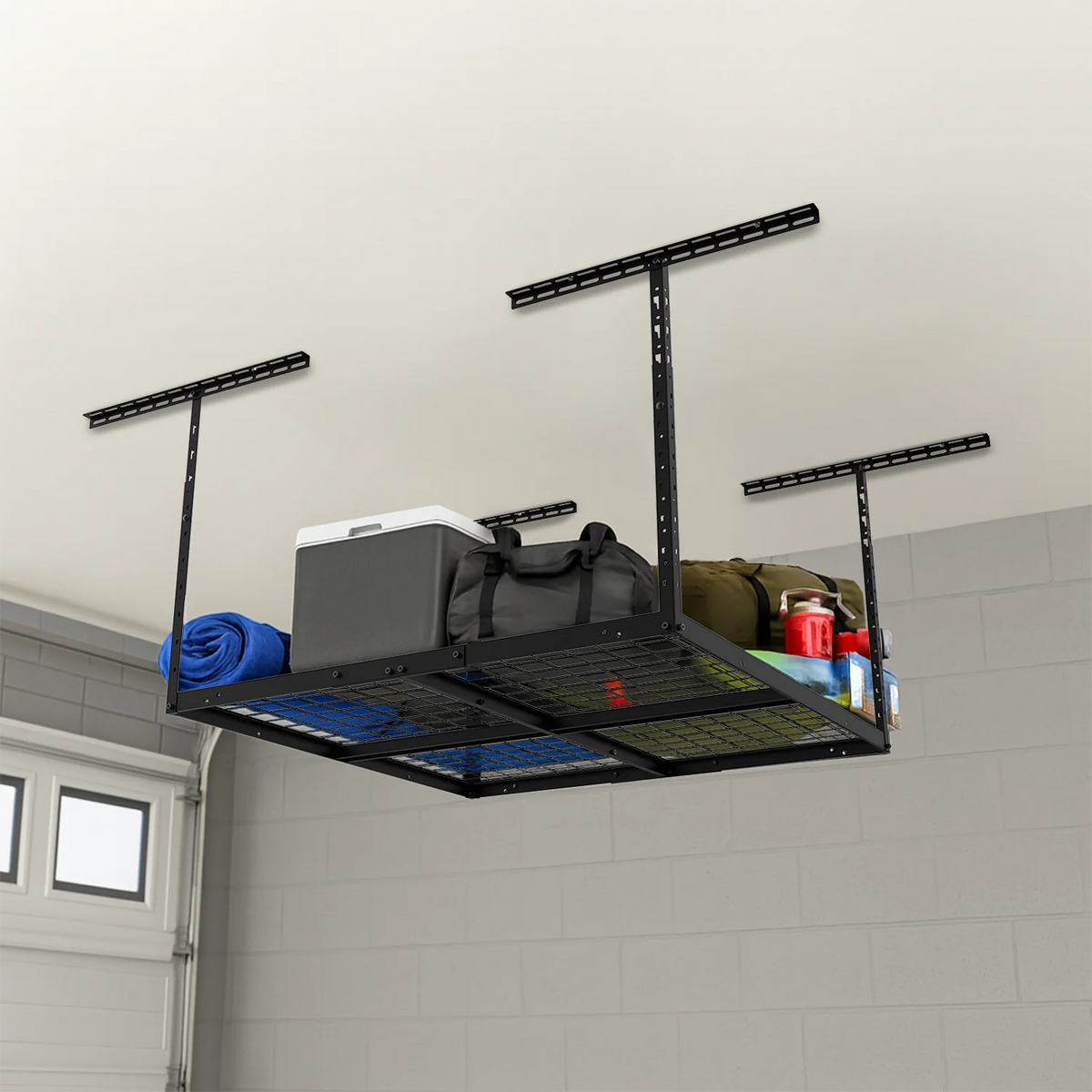 Armadillo Tough Overhead Garage Storage Skyrack, 4' x 8', Adjustable height