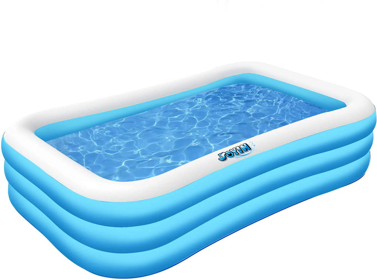 Joyin 120" Inflatable Family Swimming Pool 120" X 72" X 22" Full-Sized Inflatable Lounge Pool for Baby, Kiddie, Kids, Adult,
