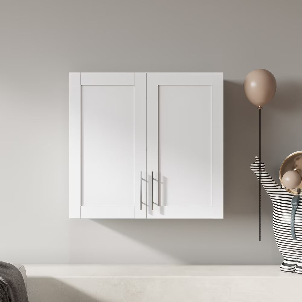 Stackable Wall Cabinet,Hanging Wall Mount Storage Cabinet with Adjustable Shelves and Doors,Sideboard Buffet Cupboard,Console