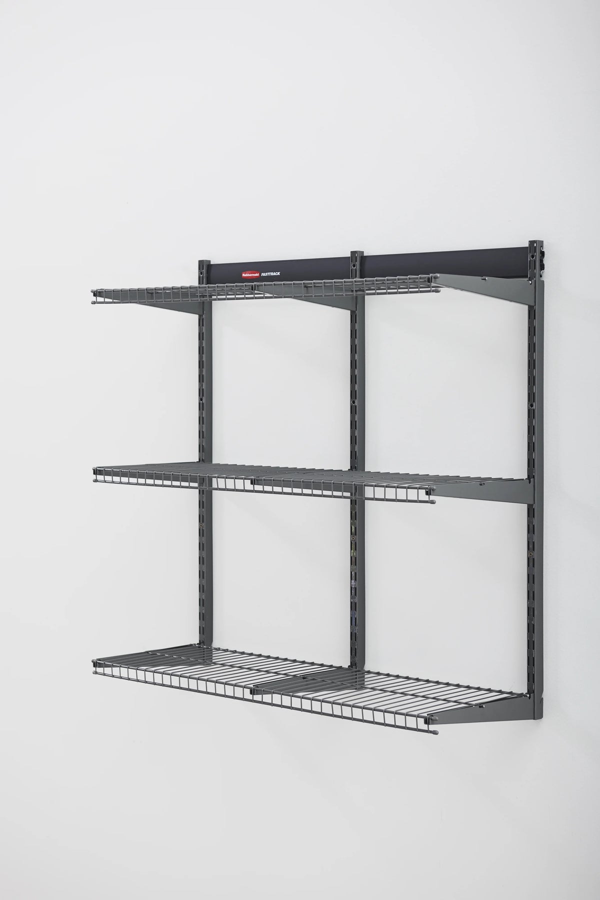 Rubbermaid Garage FastTrack 36" x 12" Shelf Kit, 3-Shelves, Black