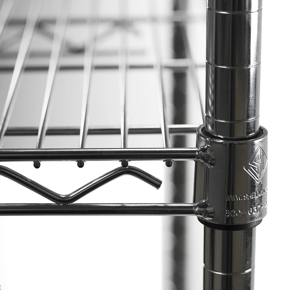 Shelving Inc. 18" d x 18" w Chrome Wire Shelving with 3 Shelves