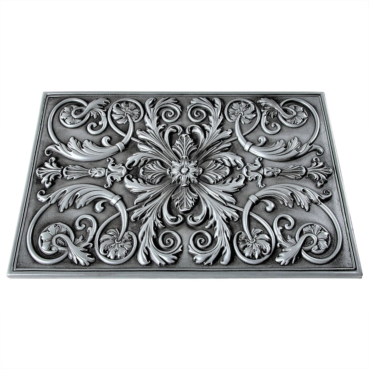 Backsplash Tile for Kitchen and Fireplace Royal 12 x 18 Metal Mural Pewter Nickel