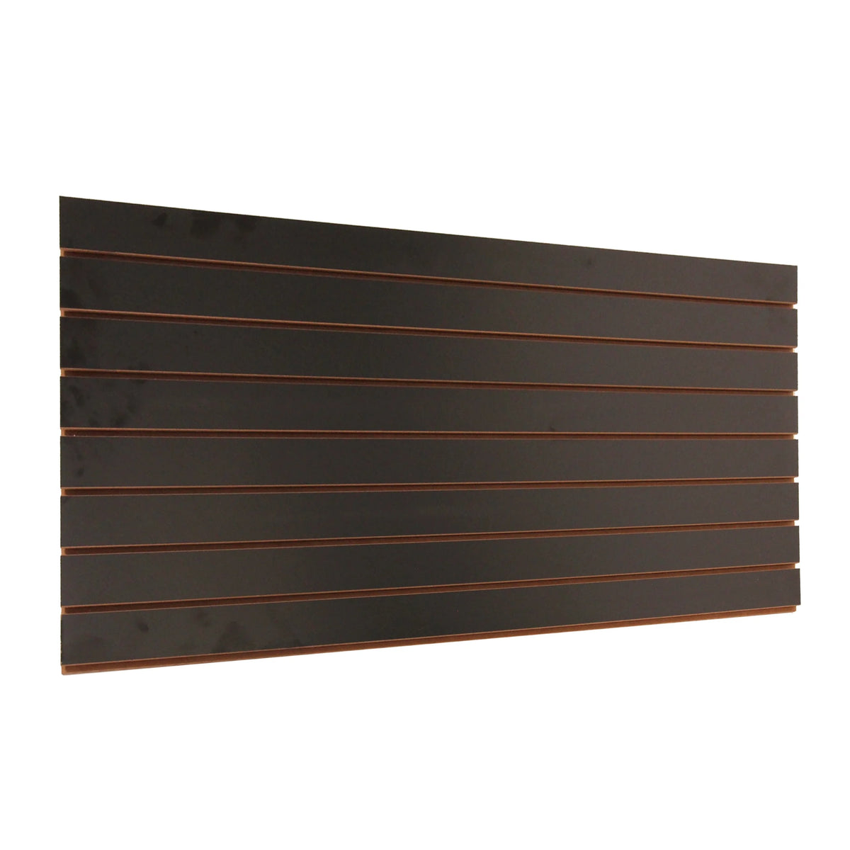 SSWBasics 4 ft x 2 ft Horizontal Black Slatwall Panels for Wall (24"H x 48"L) - Pack of 2 - Garage Wall Organizer Panels and