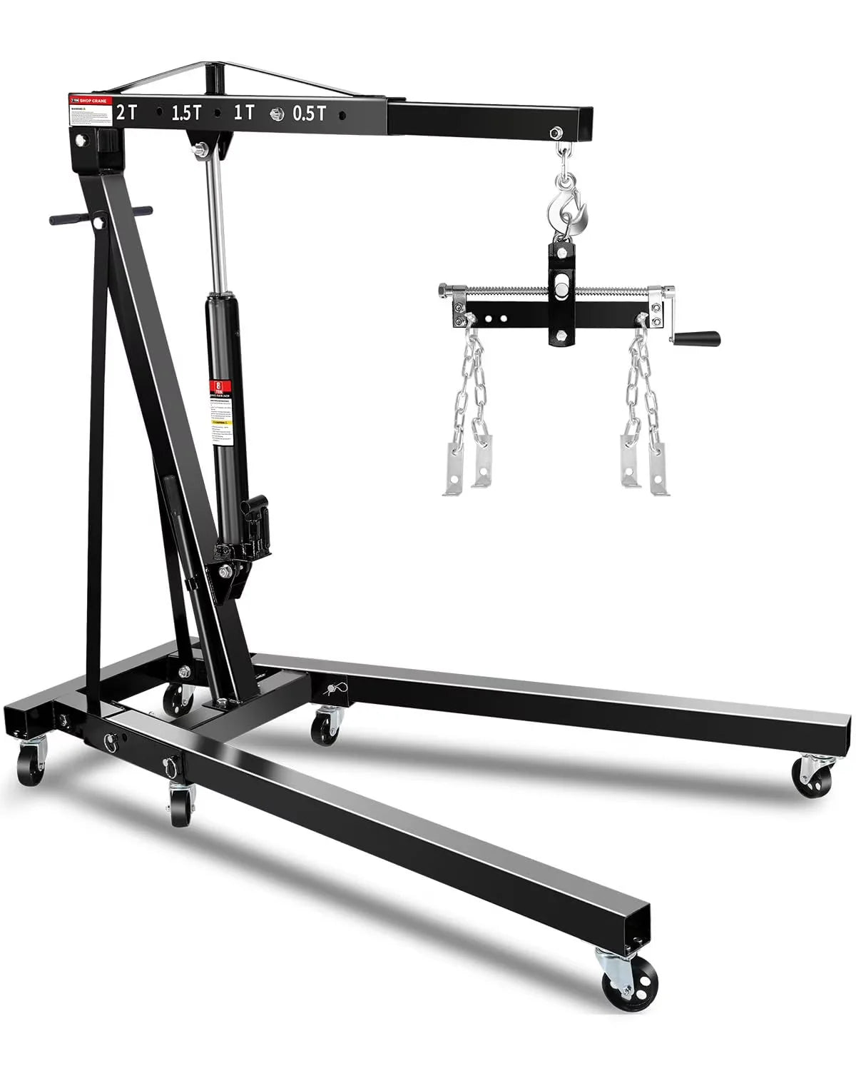 Garvee 2 Ton Hydraulic Folding Shop Crane Engine Hoist With Lever